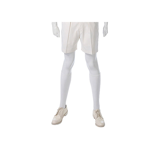 Elastic Long Sock Calf Gaiter White Navy