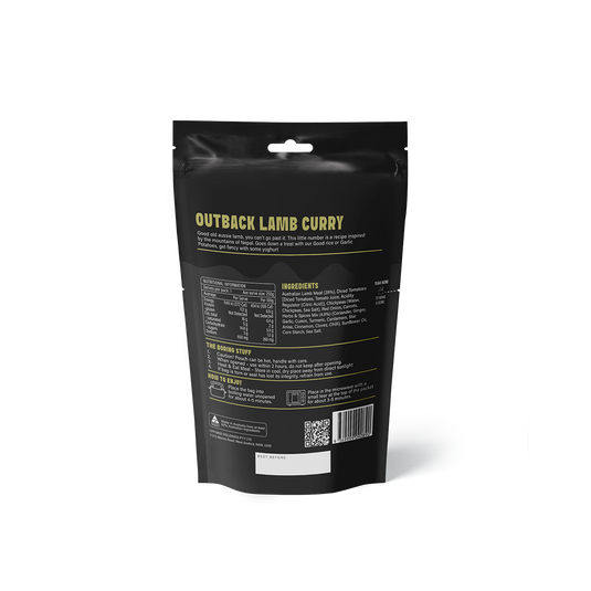 Rations Meal Ready to Eat Single Serve MRE Offgrid Ranchers Outback Lamb Curry