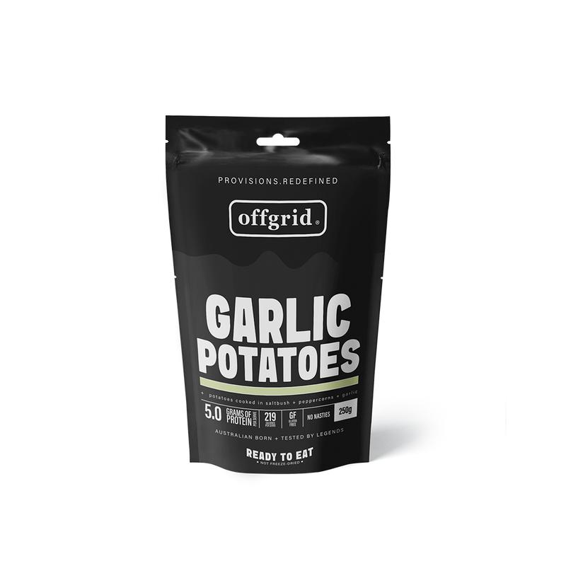 Load image into Gallery viewer, Rations Meal Ready to Eat Single Serve MRE Offgrid Garlic Potatoes
