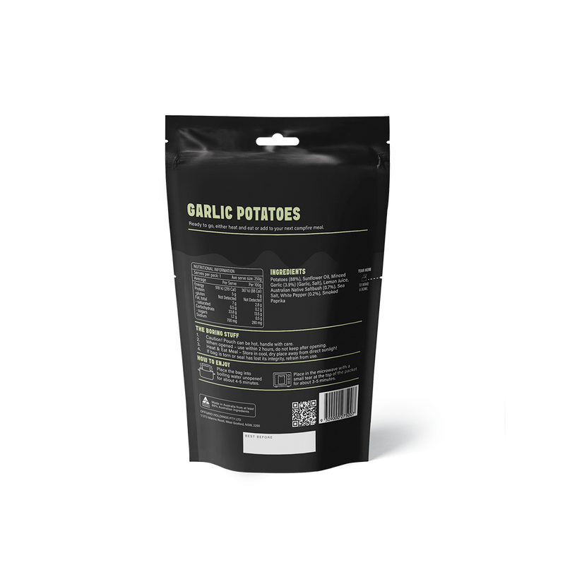 Load image into Gallery viewer, Rations Meal Ready to Eat Single Serve MRE Offgrid Garlic Potatoes
