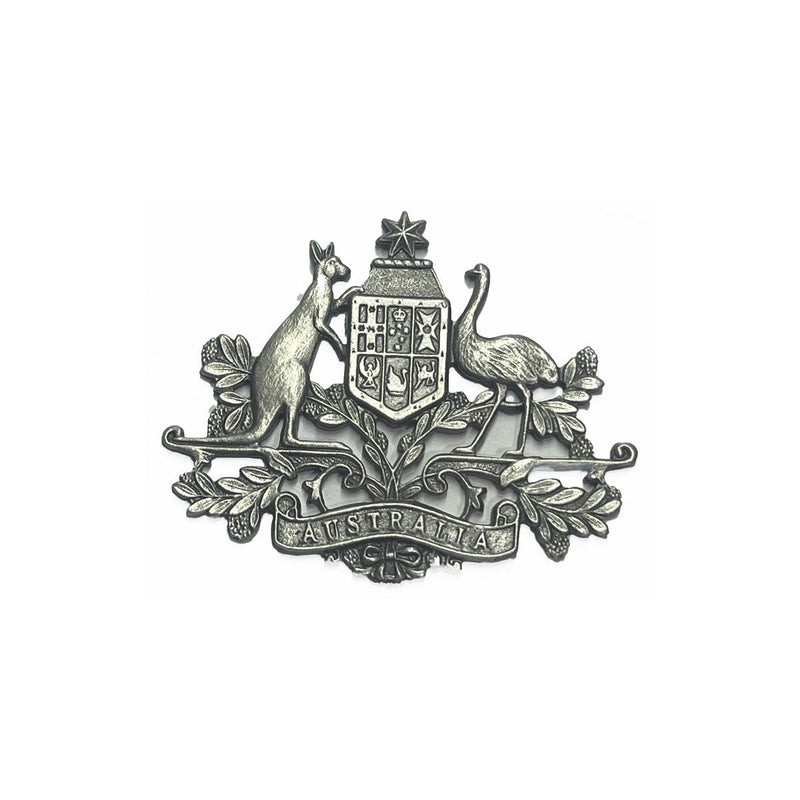 Load image into Gallery viewer, Pewter Australian Coat of Arms - Cadetshop
