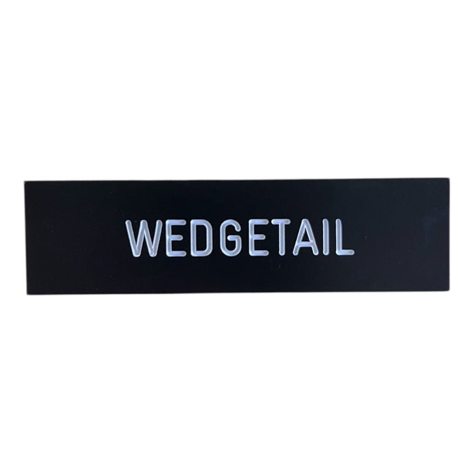 Name Tag AAC White on Black