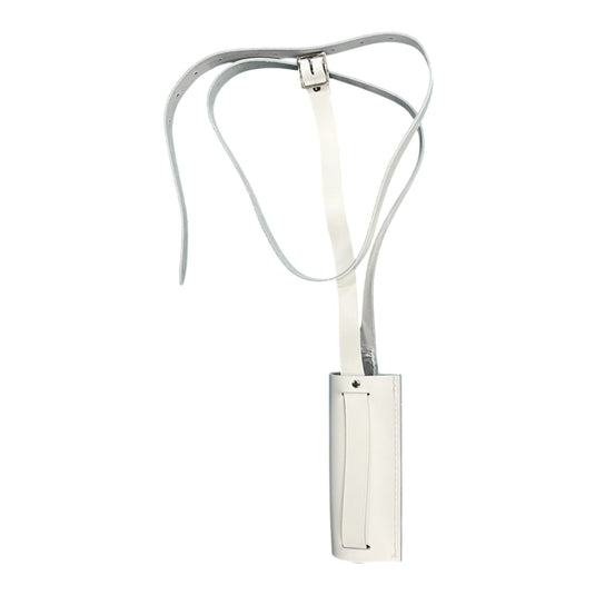 Banner Flag Carry Strap and Bucket White Leather