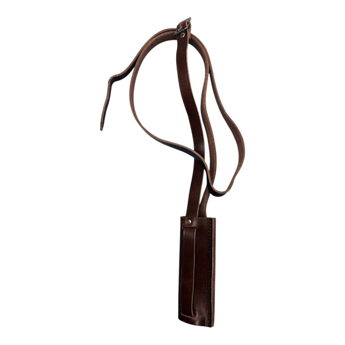 Banner Flag Carry Strap and Bucket Brown Leather
