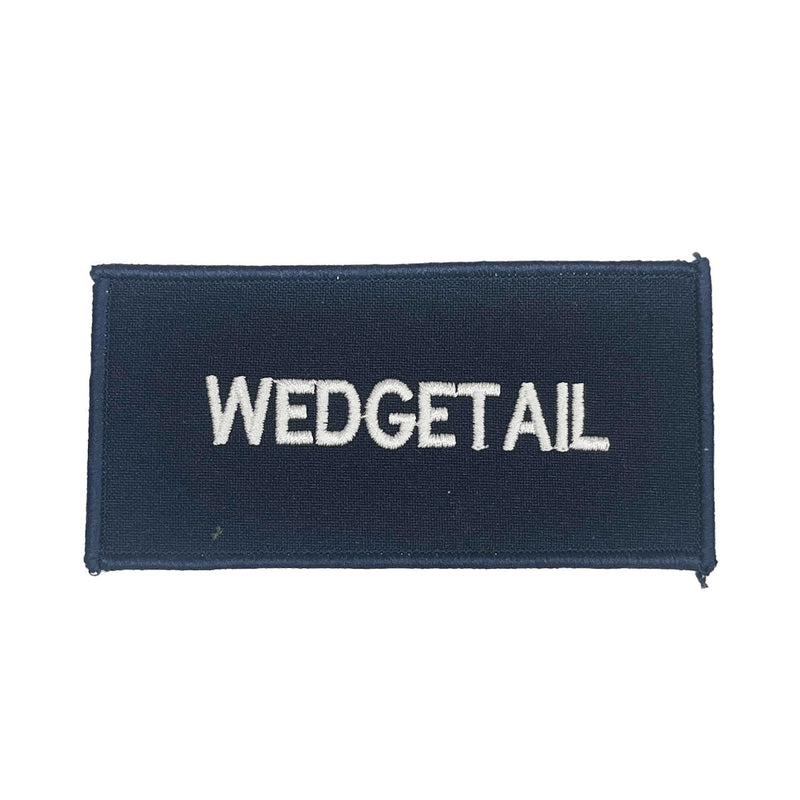 Load image into Gallery viewer, Custom Embroidered Police Name Tag White on Blue 100x50 - Cadetshop
