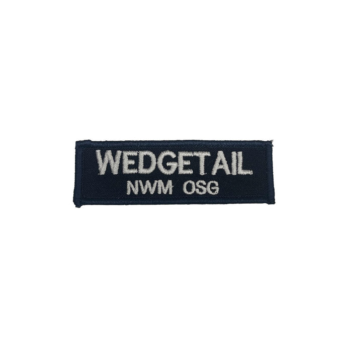 Custom Embroidered Police Name Tag White on Blue 2 Line - Cadetshop