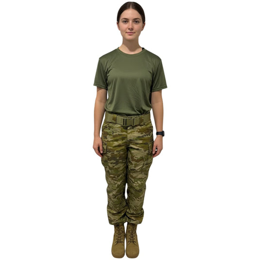 Quick Dry Olive 4 Way Stretch with Hook and Loop Shoulder Patch