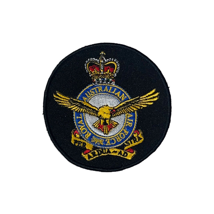 RAAF Crest Patch Embroidered Round Royal Australian Air Force