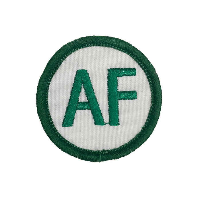 Fire Service Patch Green on White Advanced Firefighter