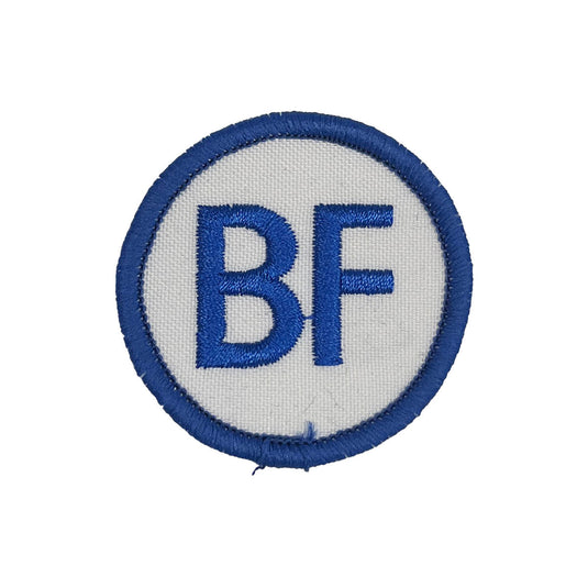 Fire Service Patch Blue on White Basic Firefighter