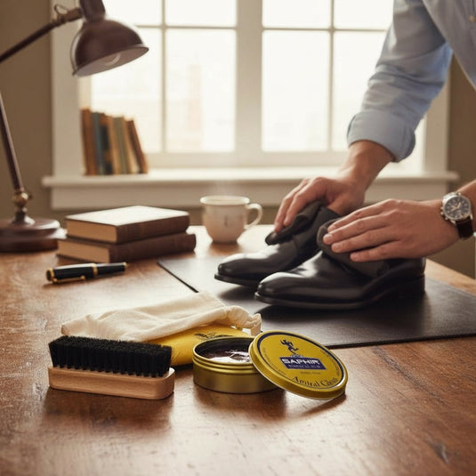 Shoe Polish Kit with Saphir Amiral Gloss Prestige Shoe Polish