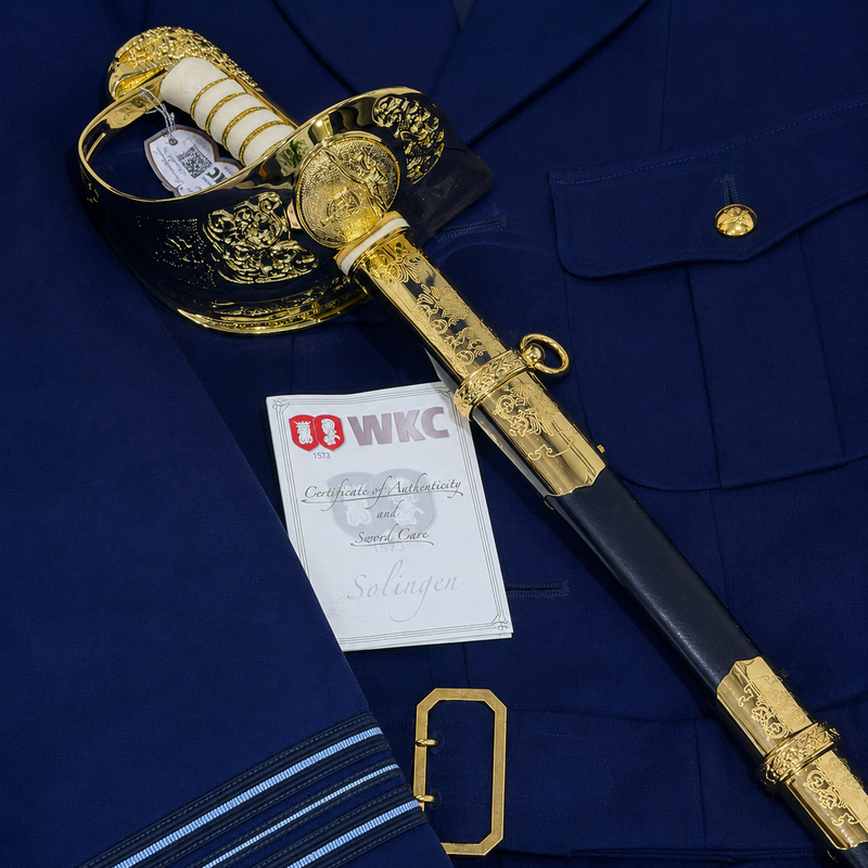 Load image into Gallery viewer, Air Force Sword Air Rank and Below Air Rank CIIIR Cypher Stainless Steel WKC
