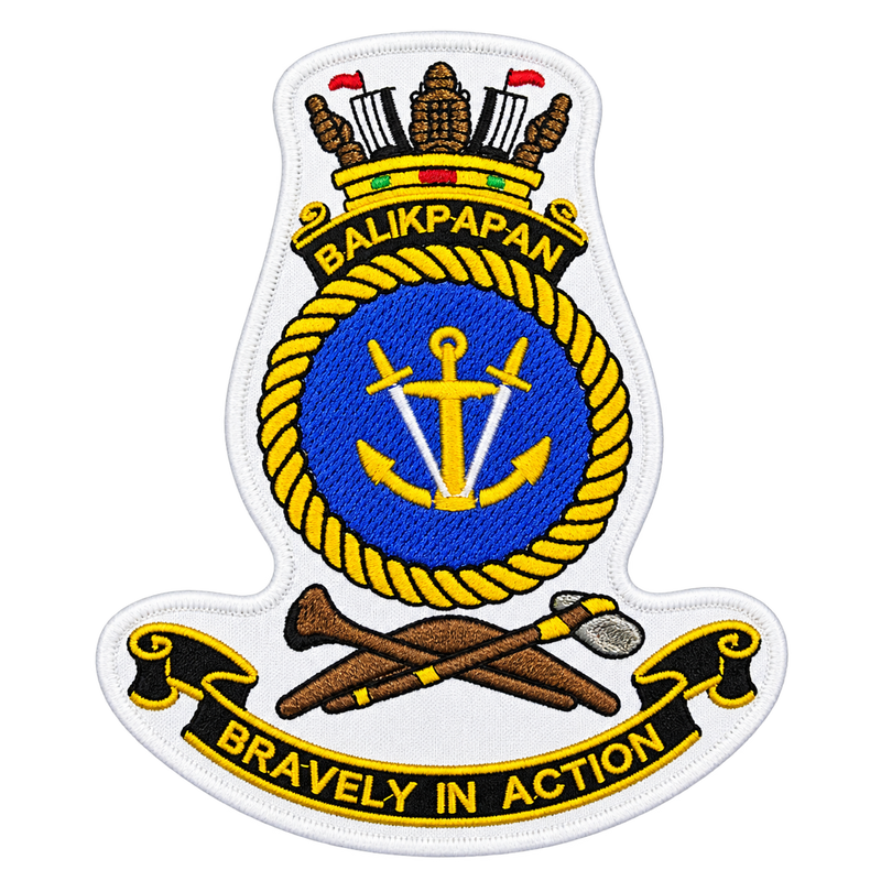 Load image into Gallery viewer, HMAS Balikpapan Ships Crest Patch Navy
