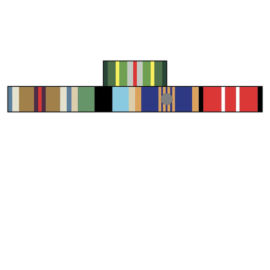 Custom Ribbon Bar Patch Sticker 1 Ribbon to 8 Ribbon