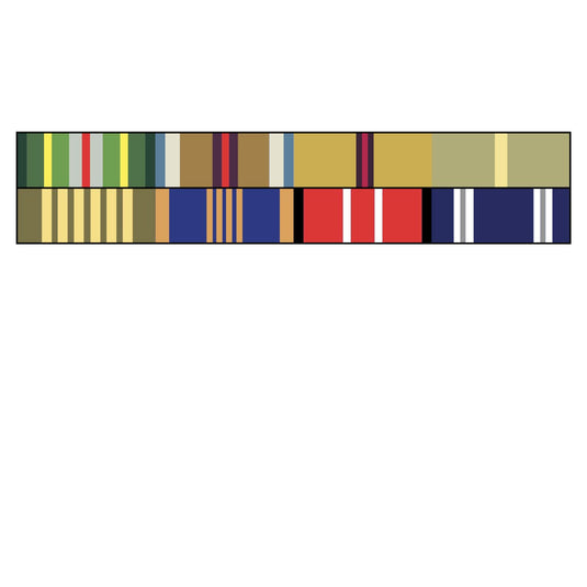 Custom Ribbon Bar Patch Sticker 1 Ribbon to 8 Ribbon
