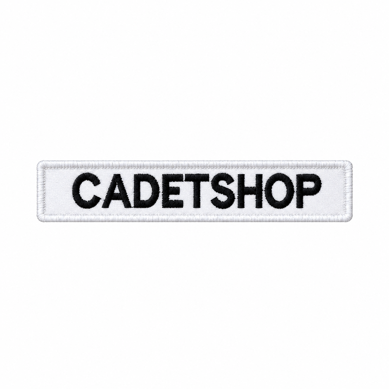 Load image into Gallery viewer, Custom Embroidered Personalised Name Tag Black on White Catering Dress
