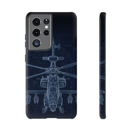 Apache Blue Print Phone Case Army Collection Samsung - Cadetshop