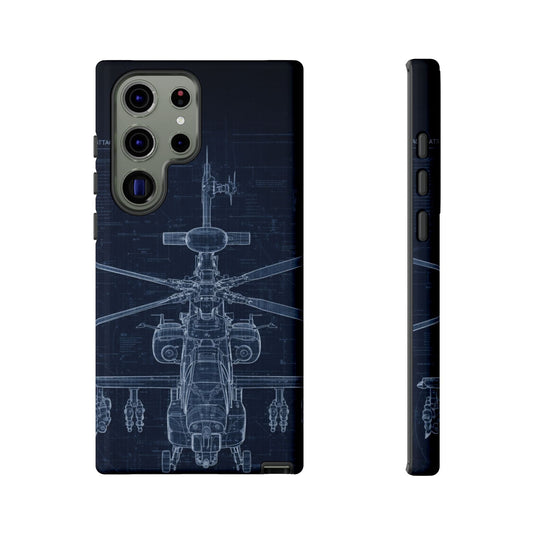 Apache Blue Print Phone Case Army Collection Samsung - Cadetshop
