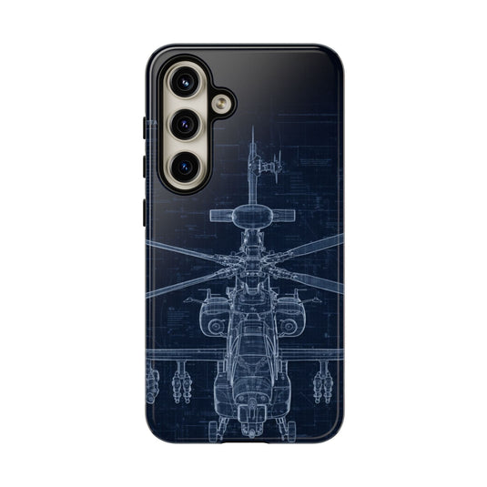Apache Blue Print Phone Case Army Collection Samsung - Cadetshop