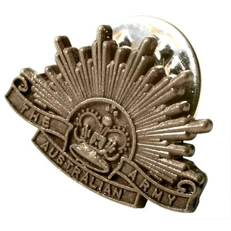 Load image into Gallery viewer, Australian Army Rising Sun Brass Lapel Pin - Cadetshop
