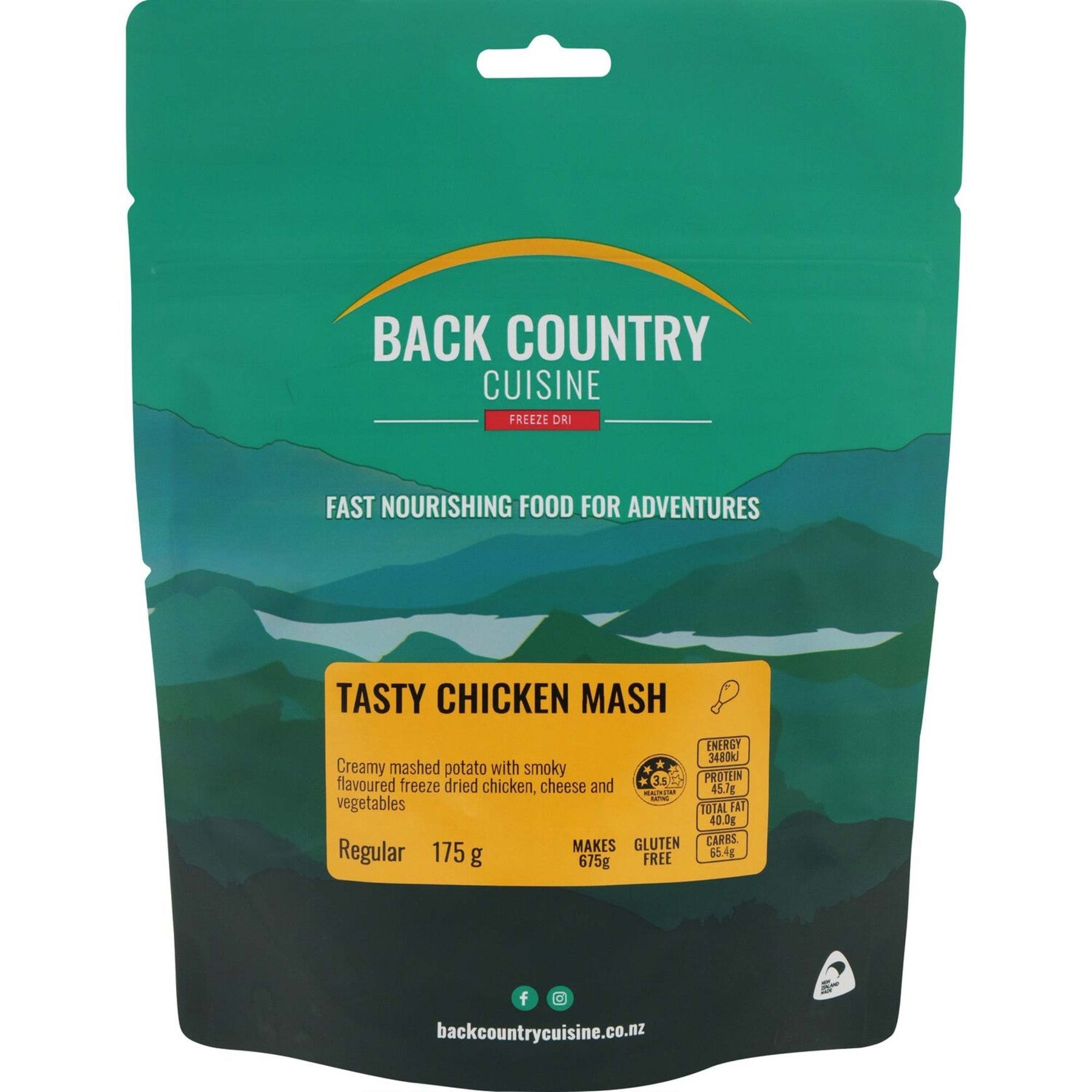Back Country Freeze Dried Camp Rations Meal - Tasty Chicken Mash ...