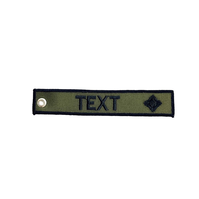 Load image into Gallery viewer, Custom Embroidered Personalised Key Tag Olive Officer - Cadetshop
