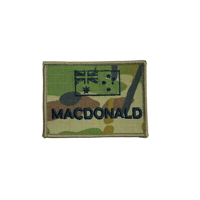 Custom Embroidered Personalised Name Patch Aus Flag AMCU - Cadetshop