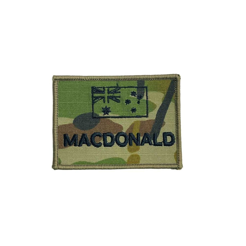 Load image into Gallery viewer, Custom Embroidered Personalised Name Patch Aus Flag AMCU - Cadetshop
