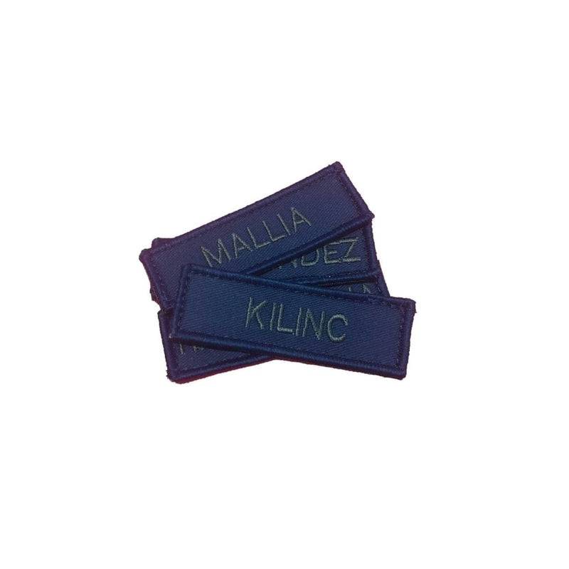 Load image into Gallery viewer, Custom Embroidered Police Name Tag Subdued on Blue - Cadetshop

