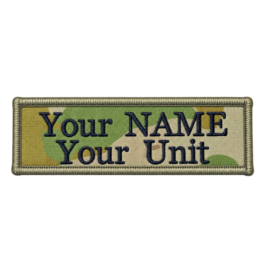 Custom Embroidered Police First Responder ILAV Style Name Tag 100 x 30 mm 2 Line Times Font - Cadetshop