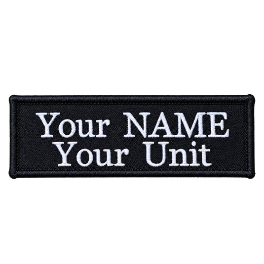 Custom Embroidered Police First Responder ILAV Style Name Tag 100 x 30 mm 2 Line Times Font - Cadetshop