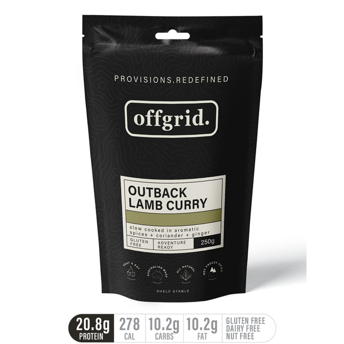 Rations Meal Ready to Eat Single Serve MRE Offgrid Ranchers Outback Lamb Curry - Cadetshop