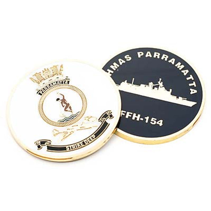 Load image into Gallery viewer, HMAS Parramatta Medallion Coin - Cadetshop
