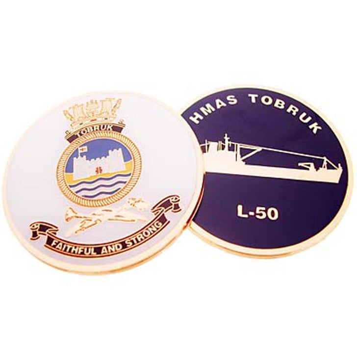 Load image into Gallery viewer, HMAS Tobruk Medallion Coin - Cadetshop
