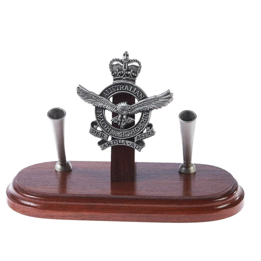 Desk Set Pewter Royal Australian Air Force 2 Pen Desk Set - Cadetshop