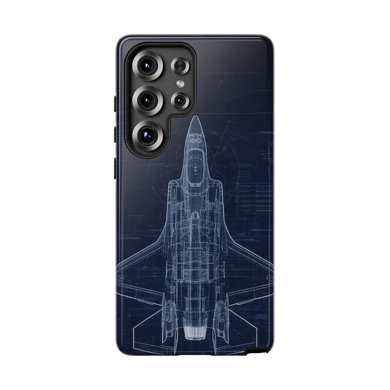 Load image into Gallery viewer, F-35 Blue Print Phone Case Air Force Collection Samsung - Cadetshop
