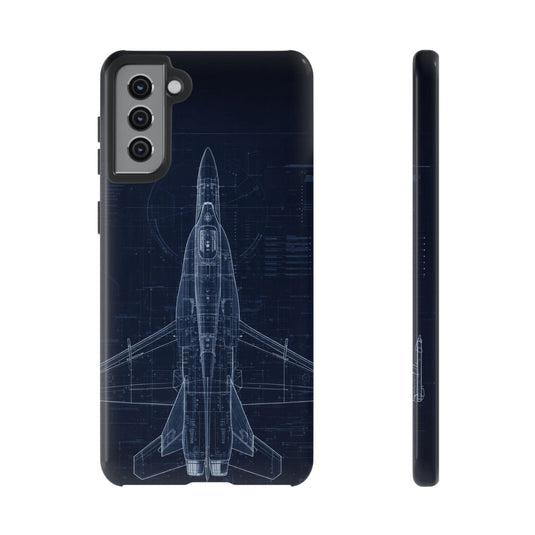 F/A-18 Blueprint Phone Case Air Force Collection Samsung - Cadetshop