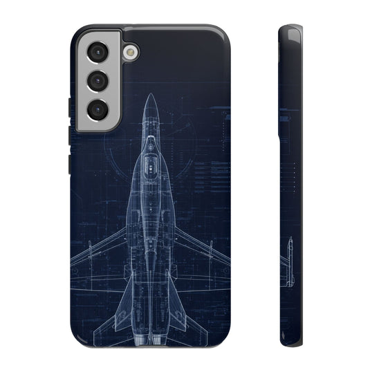 F/A-18 Blueprint Phone Case Air Force Collection Samsung - Cadetshop