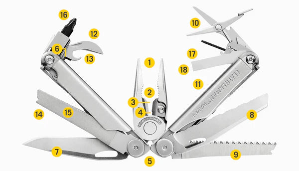 Load image into Gallery viewer, Leatherman Multi-Tool Wave+ Black 18 Tools - Cadetshop
