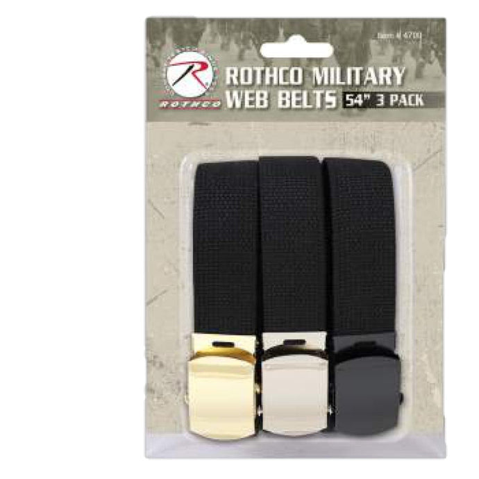 Military Web Belts In 3 Pack - Cadetshop