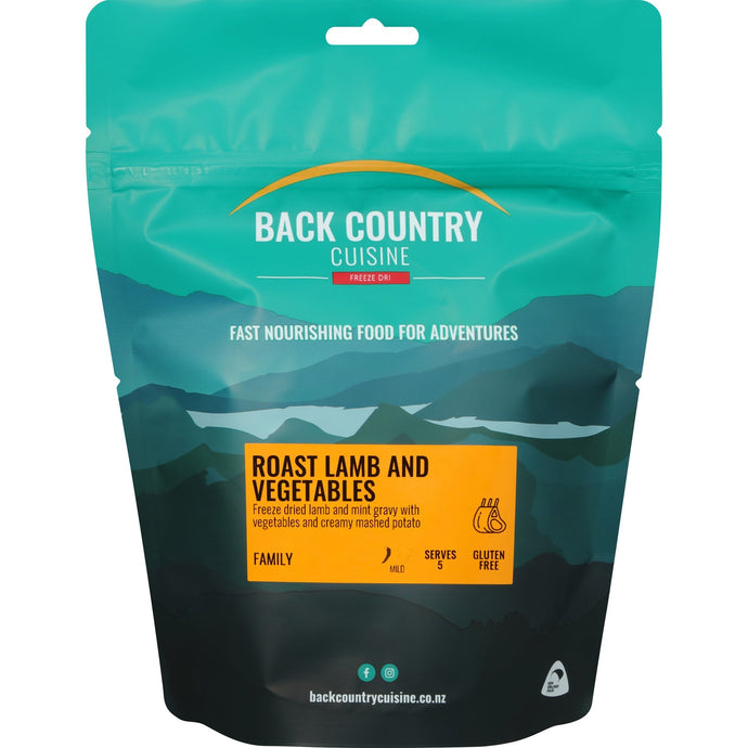 Back Country Freeze Dried Camp Rations Meal - Roast Lamb & Veges - Cadetshop