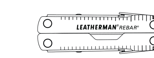 Leatherman Multi-Tool Rebar Multi Tool Stainless 17 Tools - Cadetshop