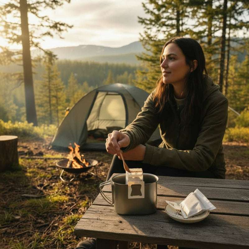 Load image into Gallery viewer, Star Trail Camp Coffee Outblack Roast Blend Drip Bags
