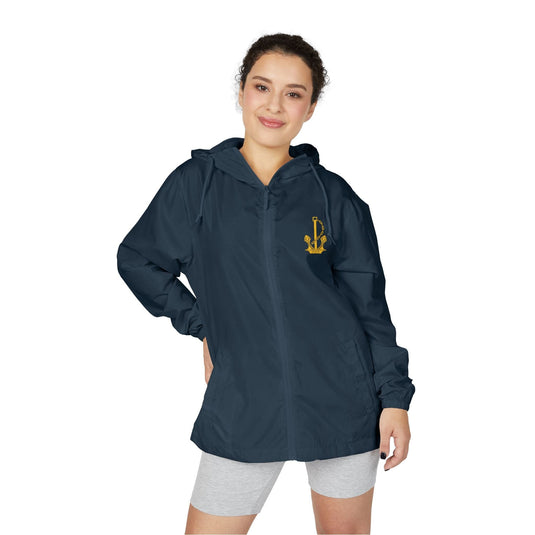 Unisex Full-Zip Windbreaker Jacket Anchor Navy Collection